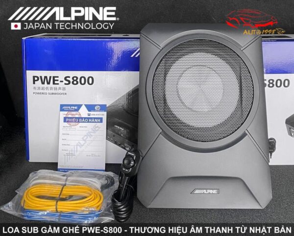 Loa sub gầm ghế, loa sub gầm ghế alpine s800, loa sub gầm ghế alpine pwe - s800, Loa sub gầm ghế giá rẻ, Loa sub gầm ghế ô tô, loa sub ô tô, độ loa sub cho ô tô, loa sub pass gầm ghế, loa sub gầm ghế alpine