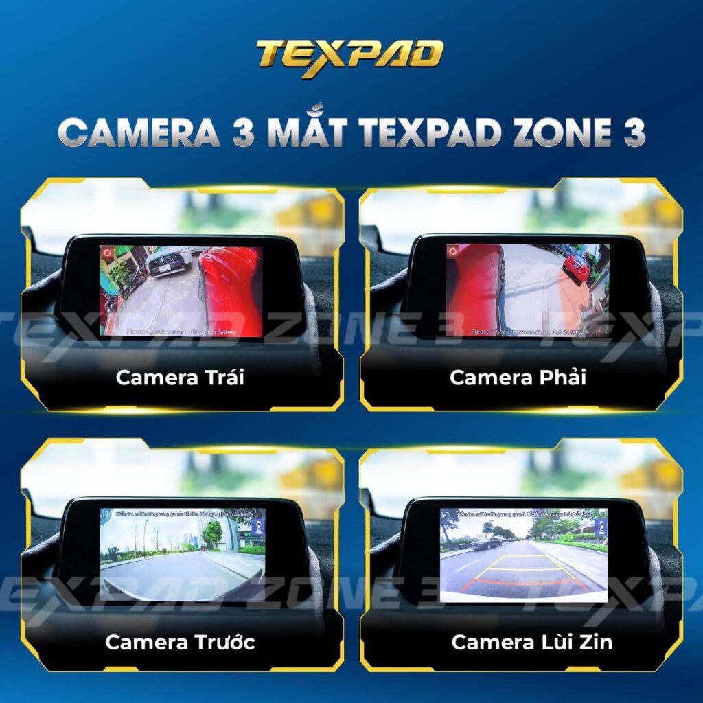 Camera texpad zone 3, camera texpad zone 3 plus, camera 3 mắt texpad zone 3, texpad zone 3, texpad, camera 3 mắt o to, giá camera 3 mắt texpad zone 3, camera texpad zone 3 eco