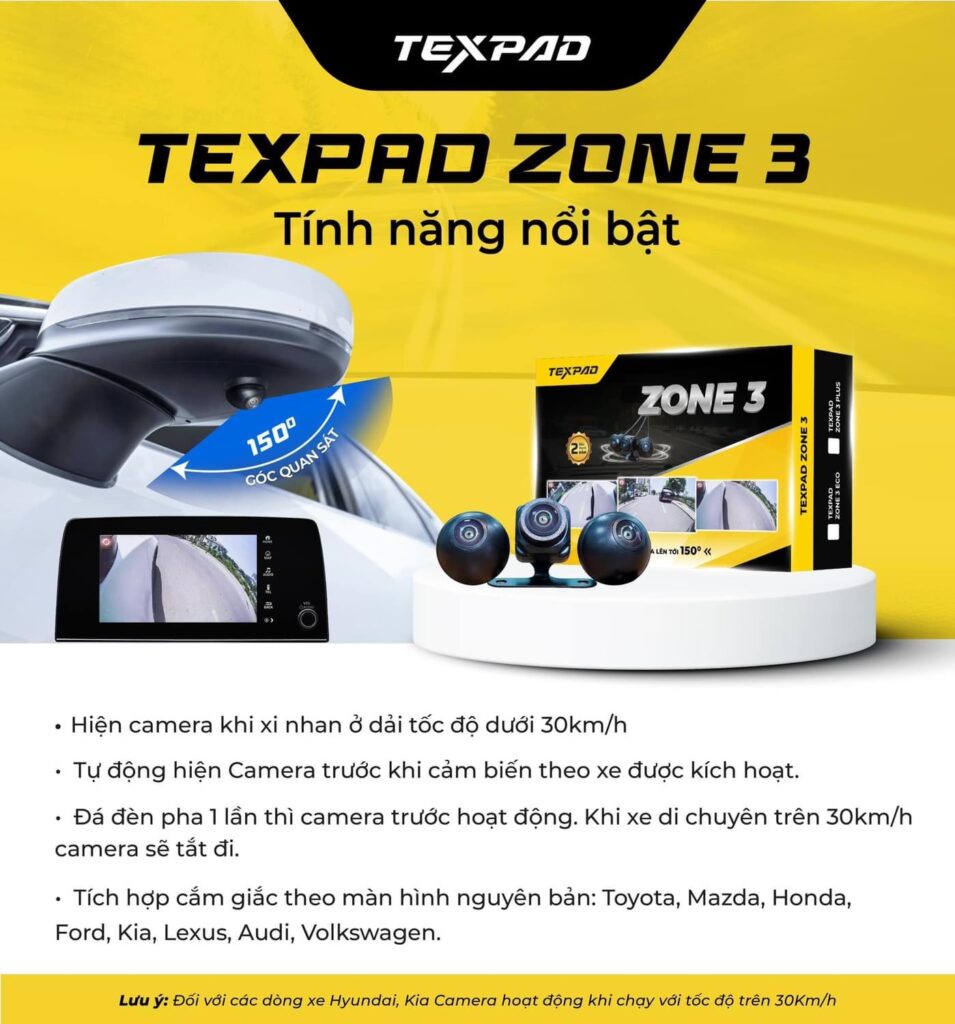 Camera texpad zone 3, camera texpad zone 3 plus, camera 3 mắt texpad zone 3, texpad zone 3, texpad, camera 3 mắt o to, giá camera 3 mắt texpad zone 3, camera texpad zone 3 eco