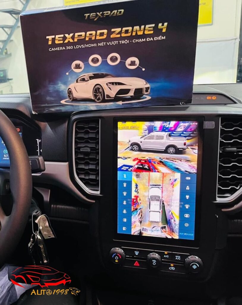 Camera 360 texpad zone 4 Ford everest , camera 360 texpad zone 4 plus Plus Ford everest, camera texpad zone 4, giá camera texpad zone 4, lắp camera 360 ô tô, camera 360 texpad, texpad, ford everest