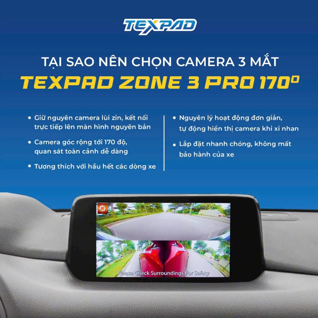 Camera 3 mắt texpad zone 3 pro, camera 3 mắt o to, camera 3 mắt texpad zone 3, camera texpad zone 3 eco, giá camera 3 mắt texpad zone 3, texpad, texpad zone 3