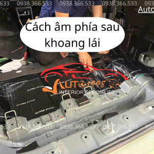 cách âm chống ồn alpine phía sau khoang lái