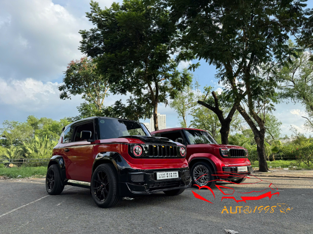 mặt galang jeep,đèn tròn defender cho VF3 đỏ