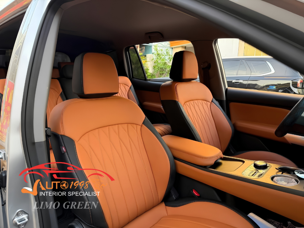 Đường may ghế da Limo Green