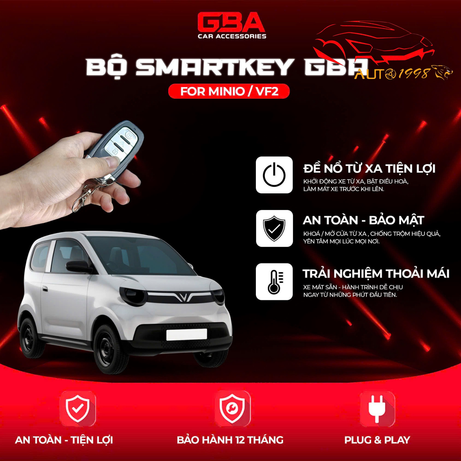 Smartkey nâng cấp khóa xe VinFast