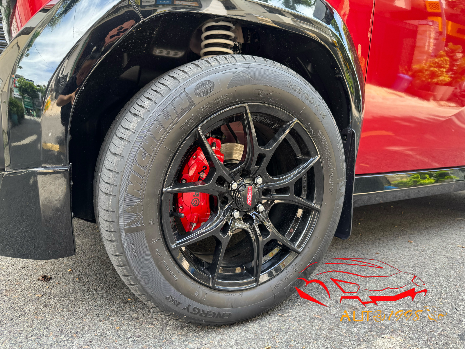 Mâm VF3 RAYS 16 inch màu đen bóng
